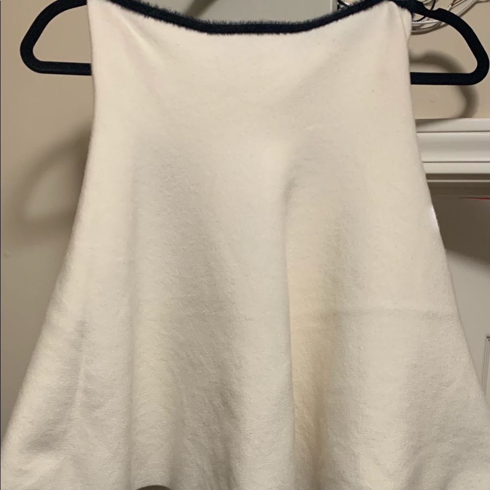 Wool winter white knit A line skirt